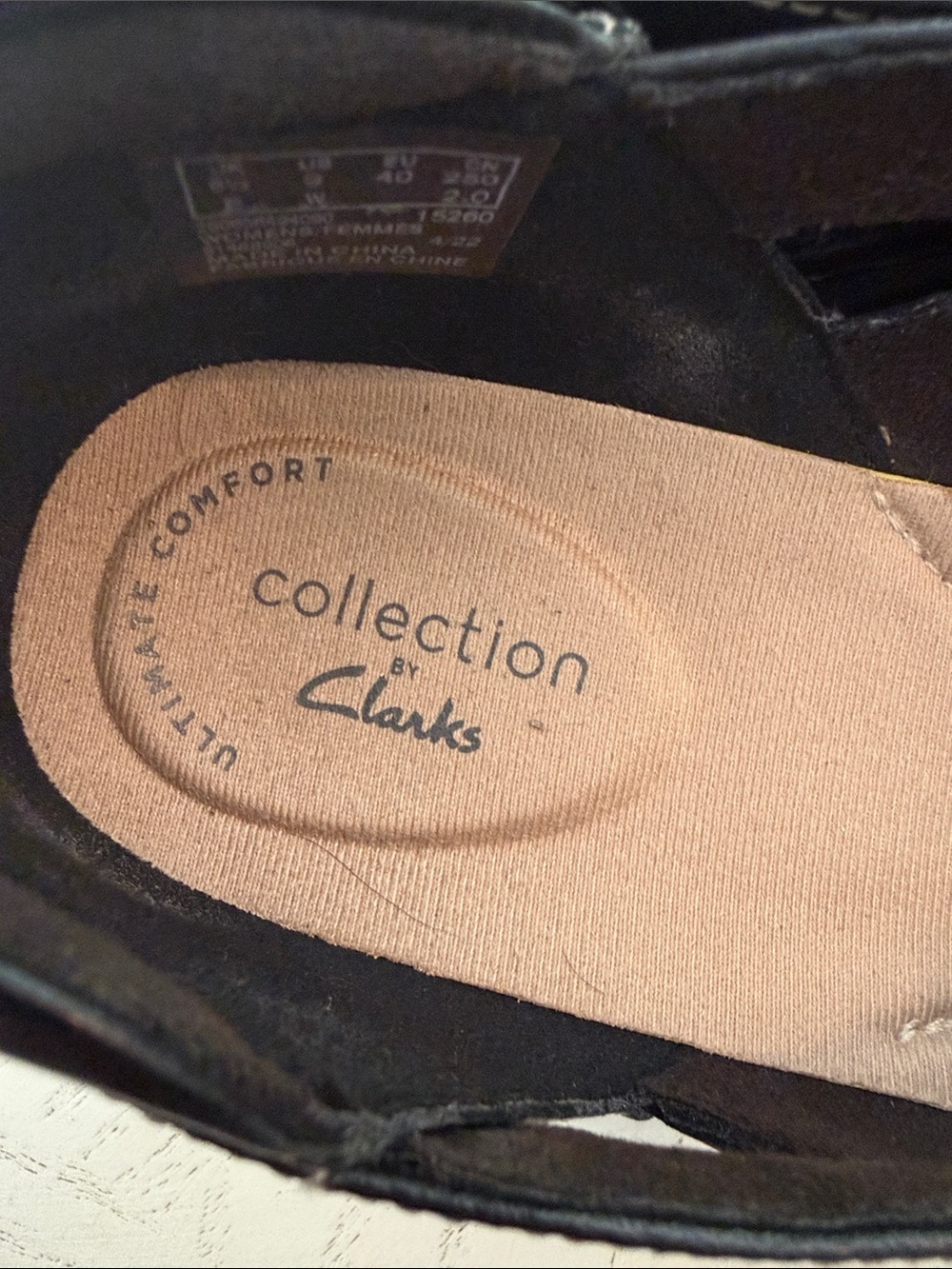 Clark’s Ashland Spin Q black leather slip on loafer shoes sz 9 - Picture 6 of 9